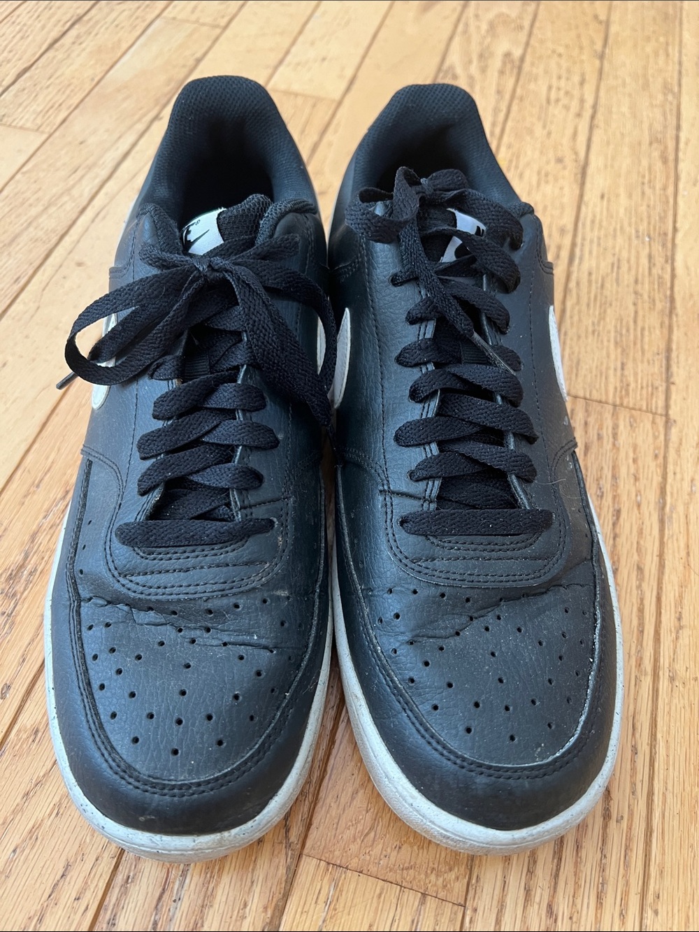 Men's Black Court Vision Athletic Sneakers
